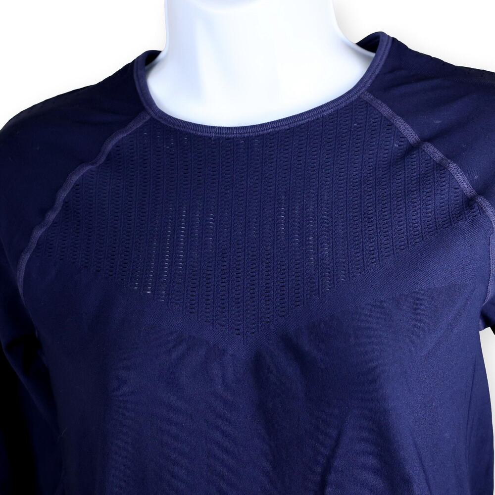Fabletics Sync Seamless Deep Blue Long Sleeve Kni… - image 3